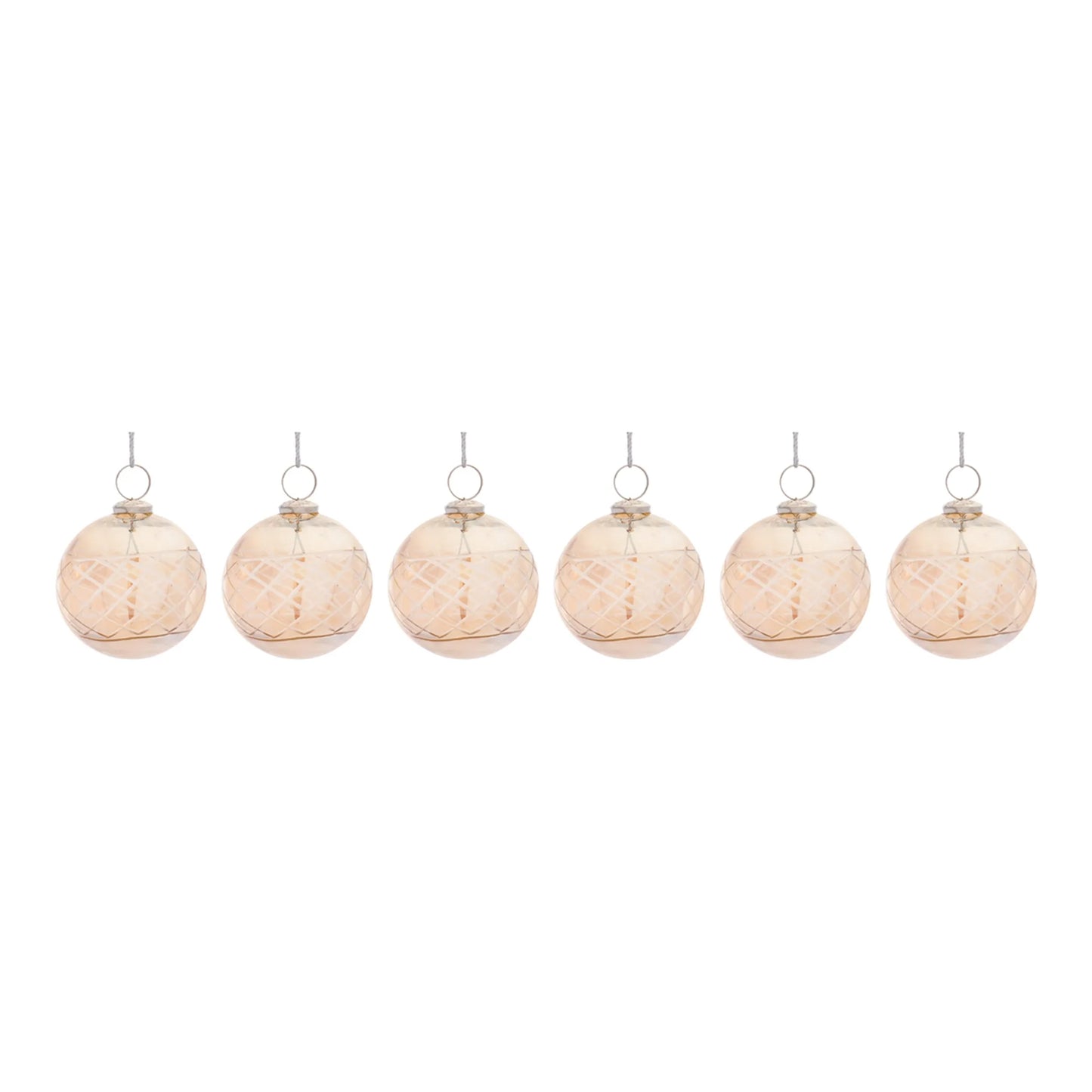 Etched Glass Ball Ornament