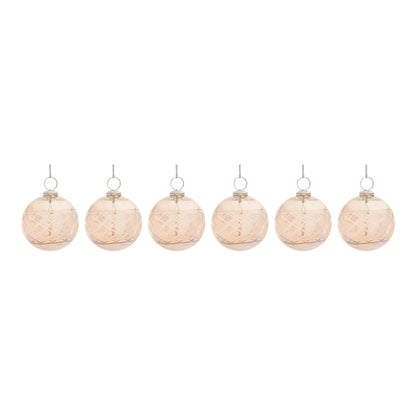 Etched Glass Ball Ornament