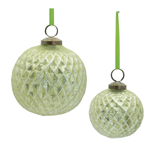 Textured Glass Ball Ornament