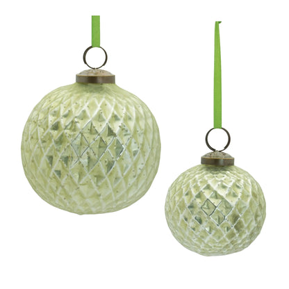 Textured Glass Ball Ornament