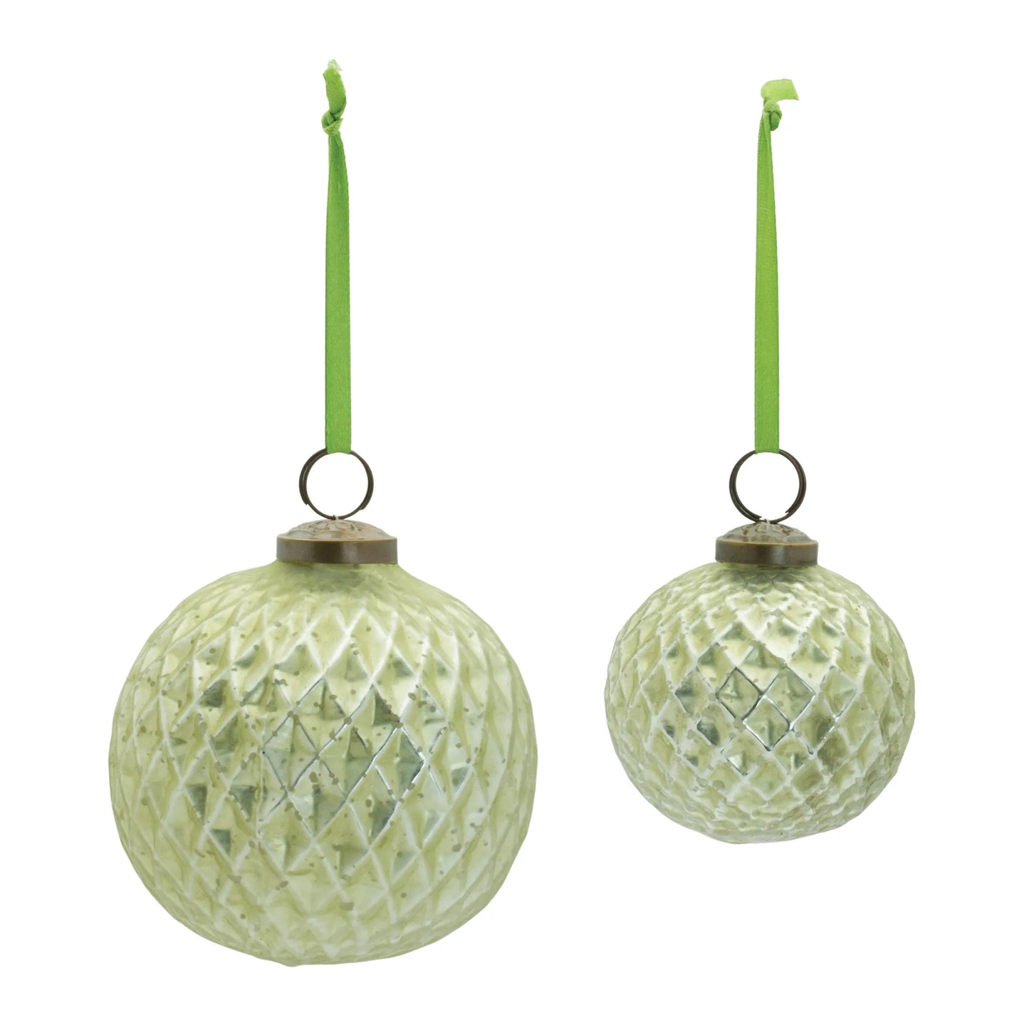 Textured Glass Ball Ornament