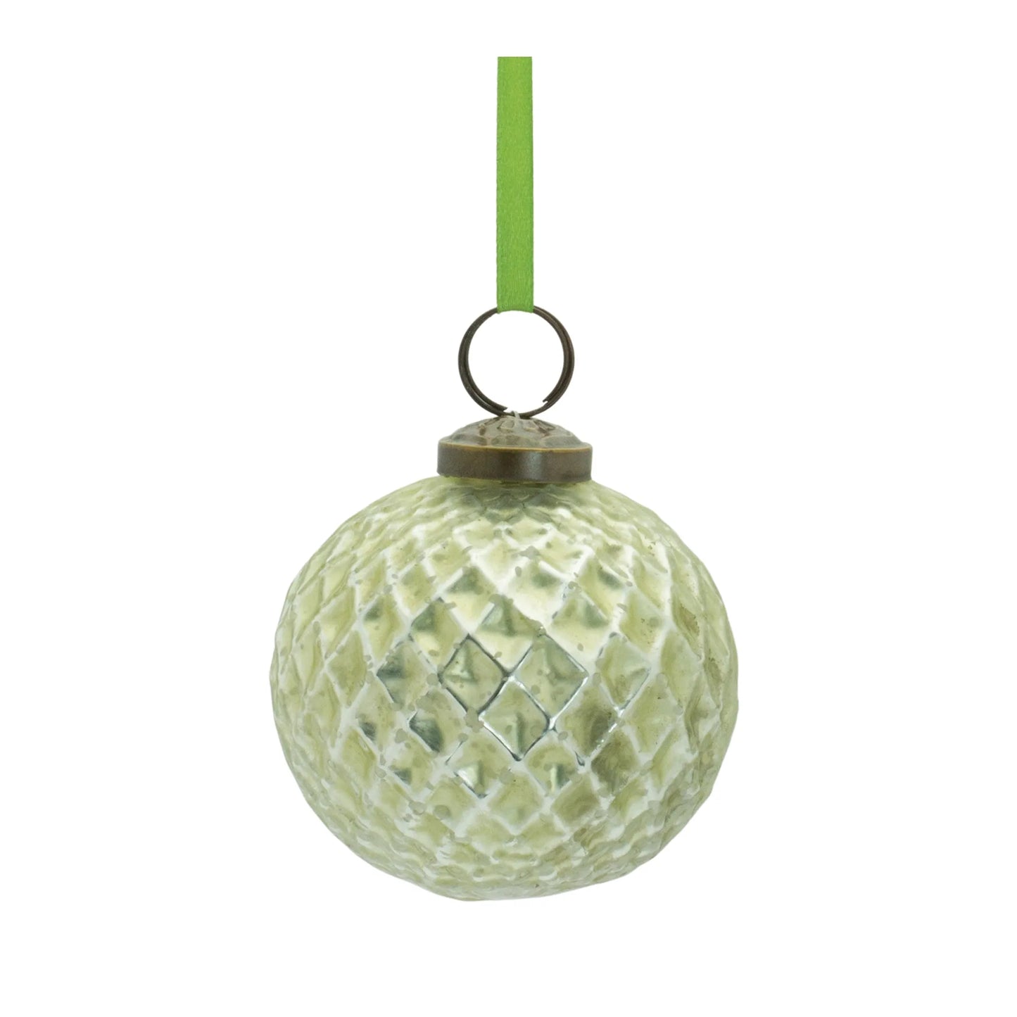 Textured Glass Ball Ornament