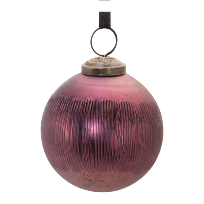 Etched Mecury Glass Ball Ornament  - Pack Of: Set of 6 | Materials: Glass | DÃƒÂ©cor  style: Rustic