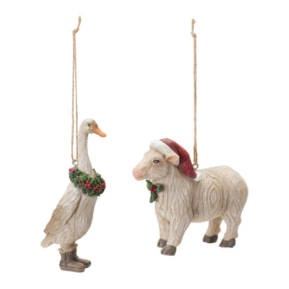 Holiday Farm Animal Ornament