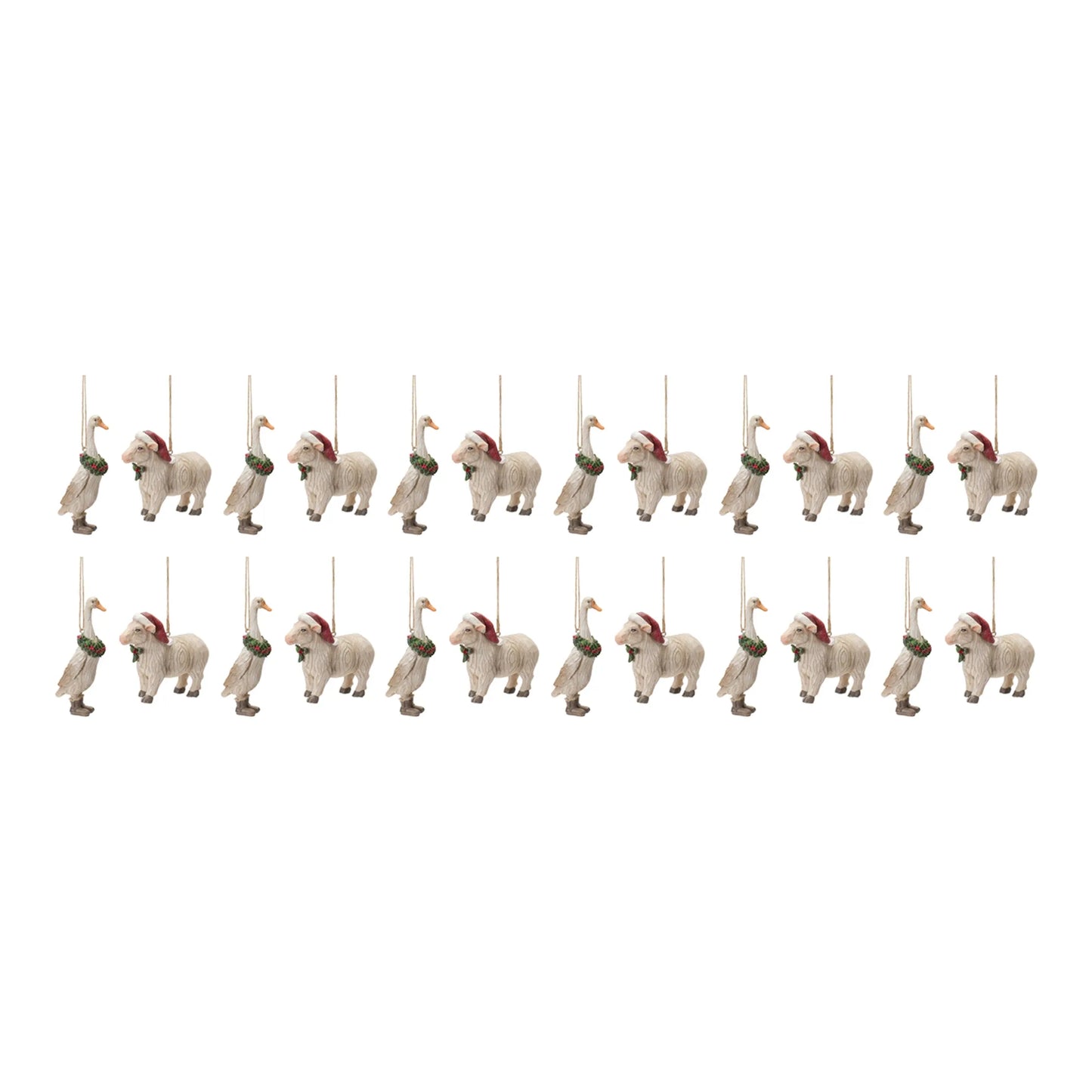 Holiday Farm Animal Ornament