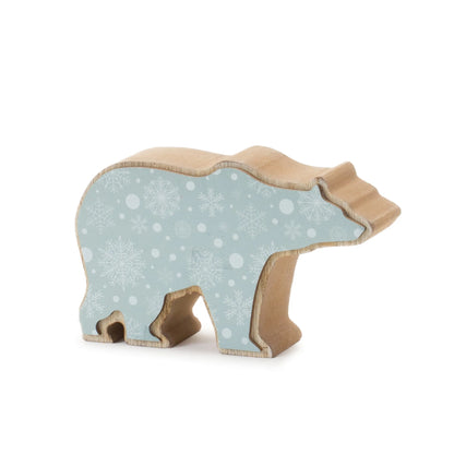 Wood Polar Bear Decor