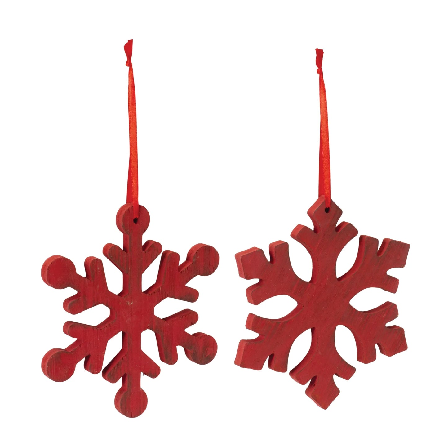 Fir Wood Snowflake Ornament