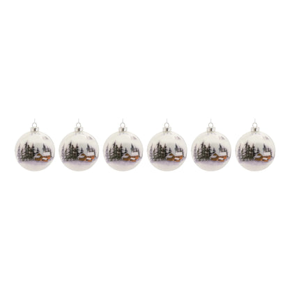 Woodland Cabin Ball Ornament