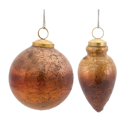 Distressed Mercury Glass Ornmanet