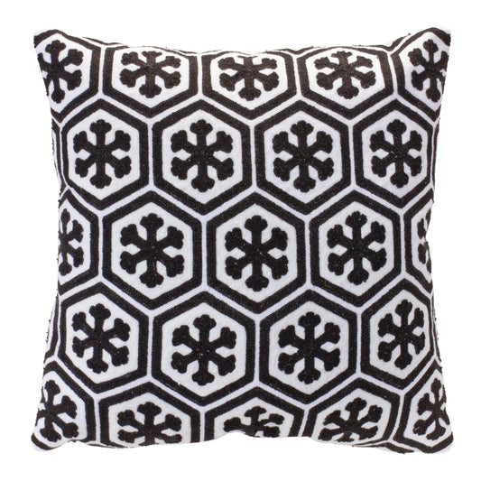 Snowflake Holiday Throw Pillow  - Size: 17"SQ | Pack Of: 1 unit | Materials: Cotton | DÃƒÂ©cor  style: Traditional