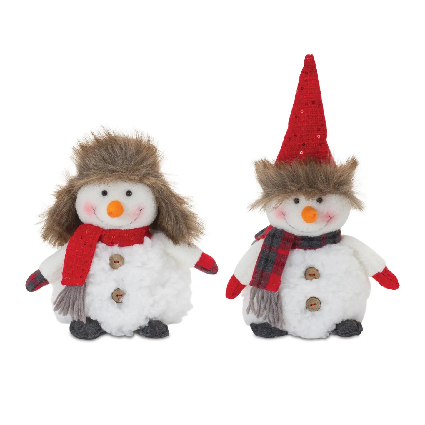 Plush Snowman with Hat and Scarf