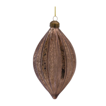 Ribbed Mercury Glass Ornament
