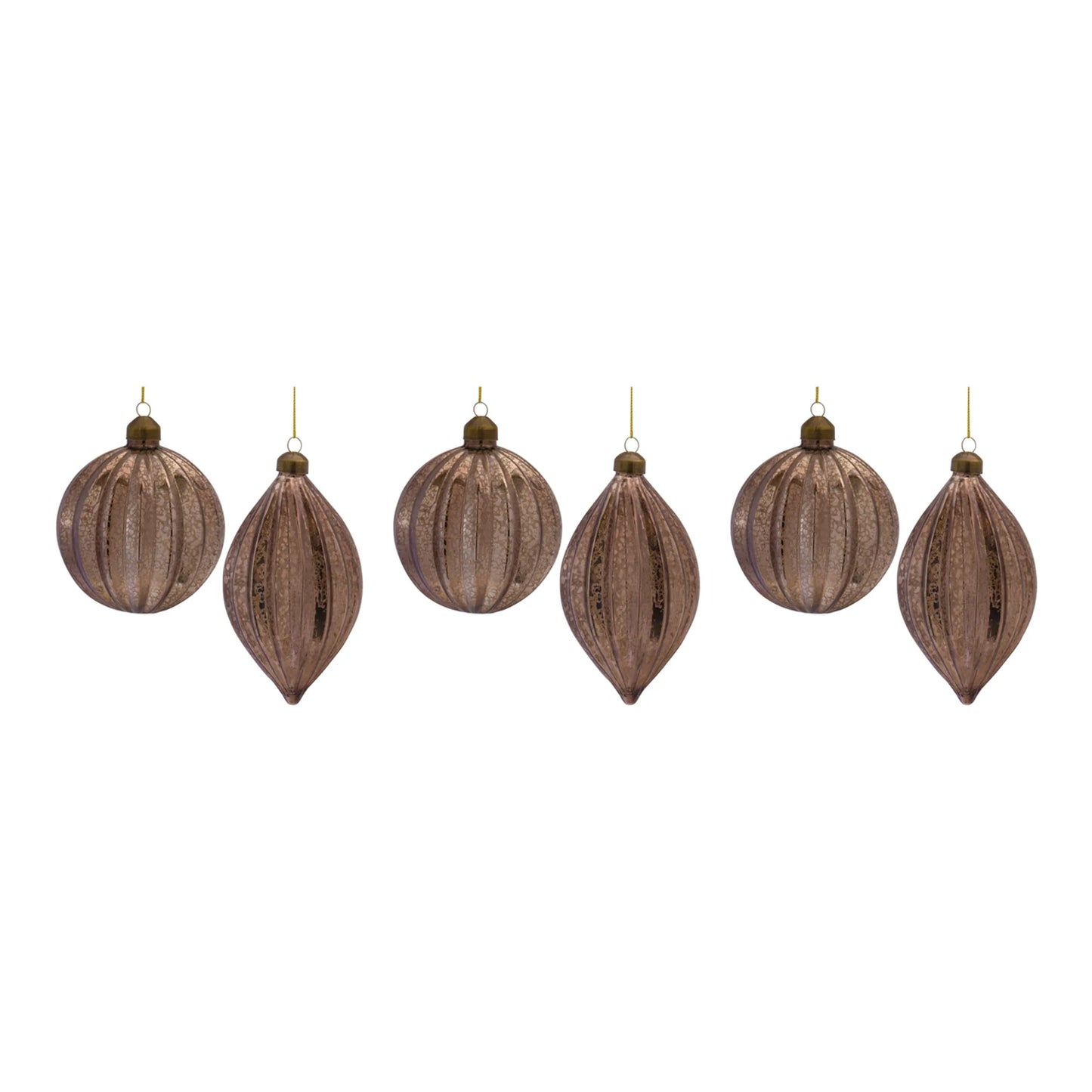 Ribbed Mercury Glass Ornament