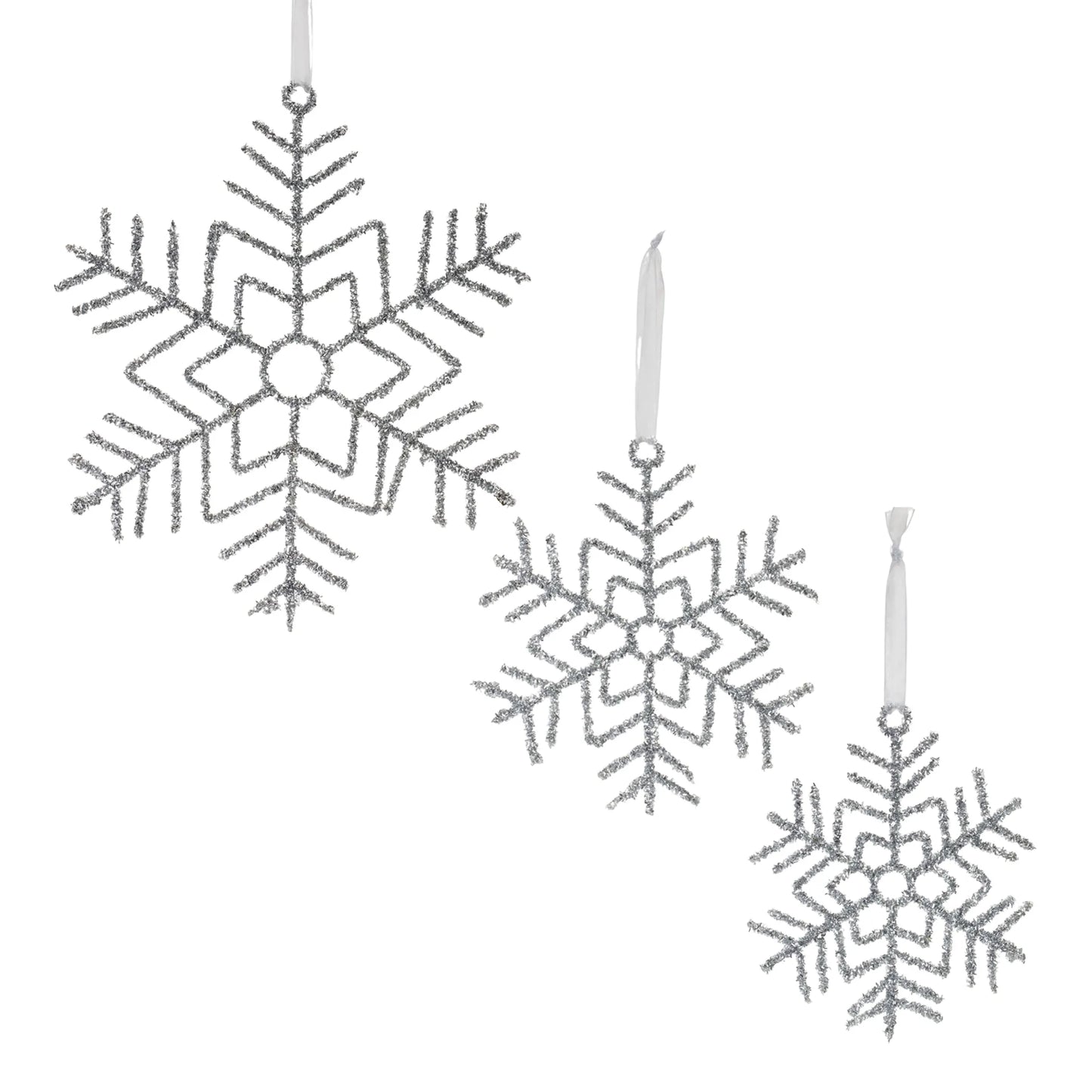 Glittered Wire Snowflake Ornament