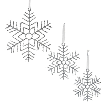 Glittered Wire Snowflake Ornament