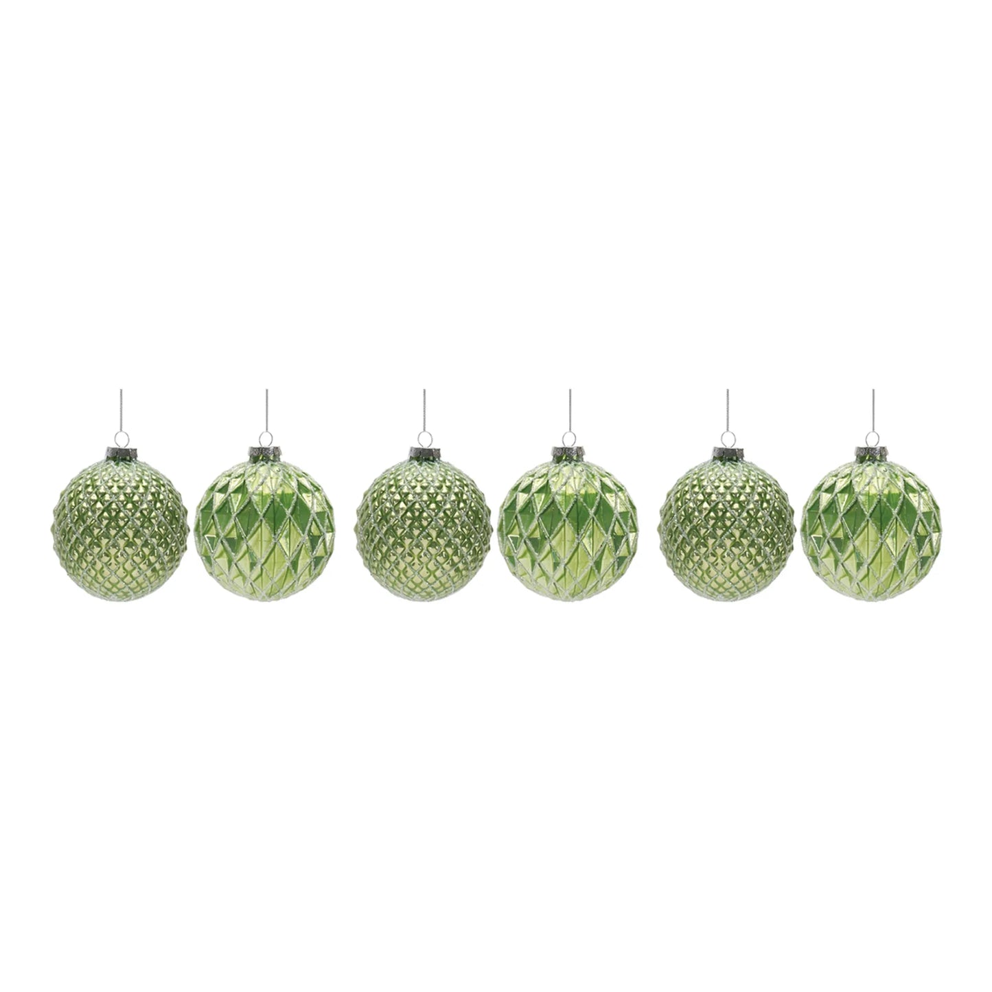 Glittered Harlequin Glass Ball Ornament