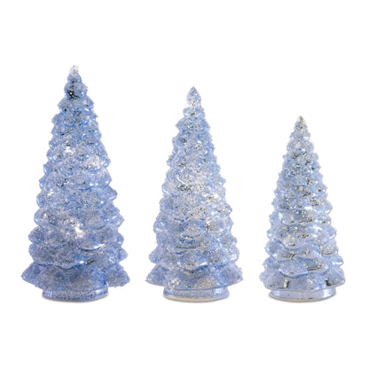 LED Frosted Glass Tree Decor  - Pack Of: Set of 3 | Materials: Glass | DÃƒÂ©cor  style: Modern