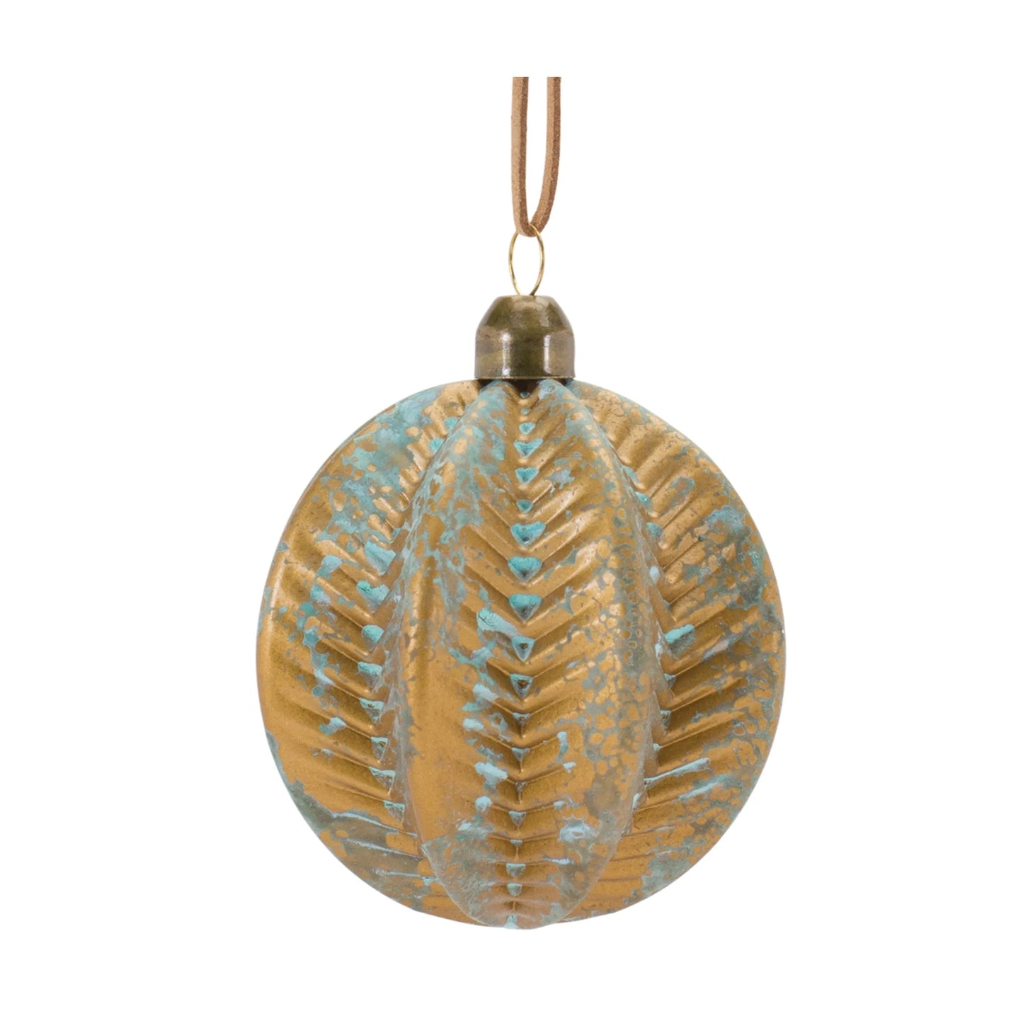 Distressed Ribbed Glass Ornament - Pack Of: Set of 12 | Materials: Glass | DÃƒÂ©cor  style: Rustic