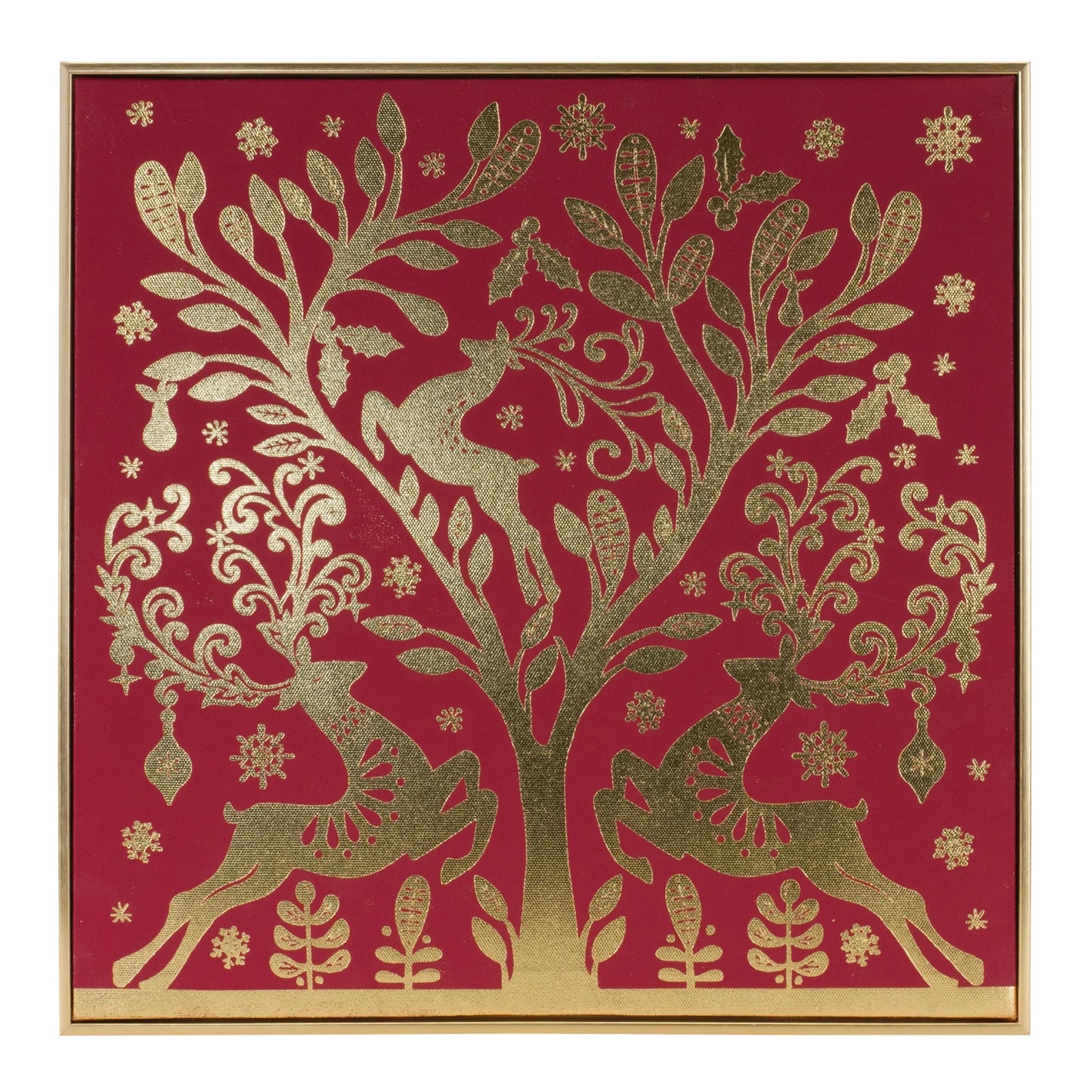 Framed Holiday Deer Print