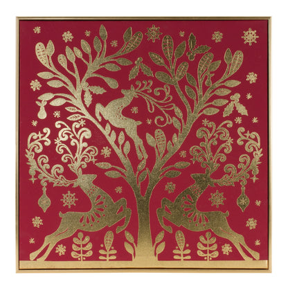 Framed Holiday Deer Print