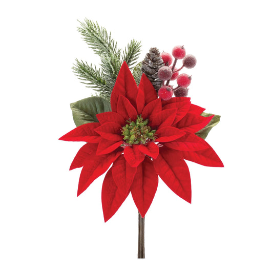 Poinsettia Flower Pick