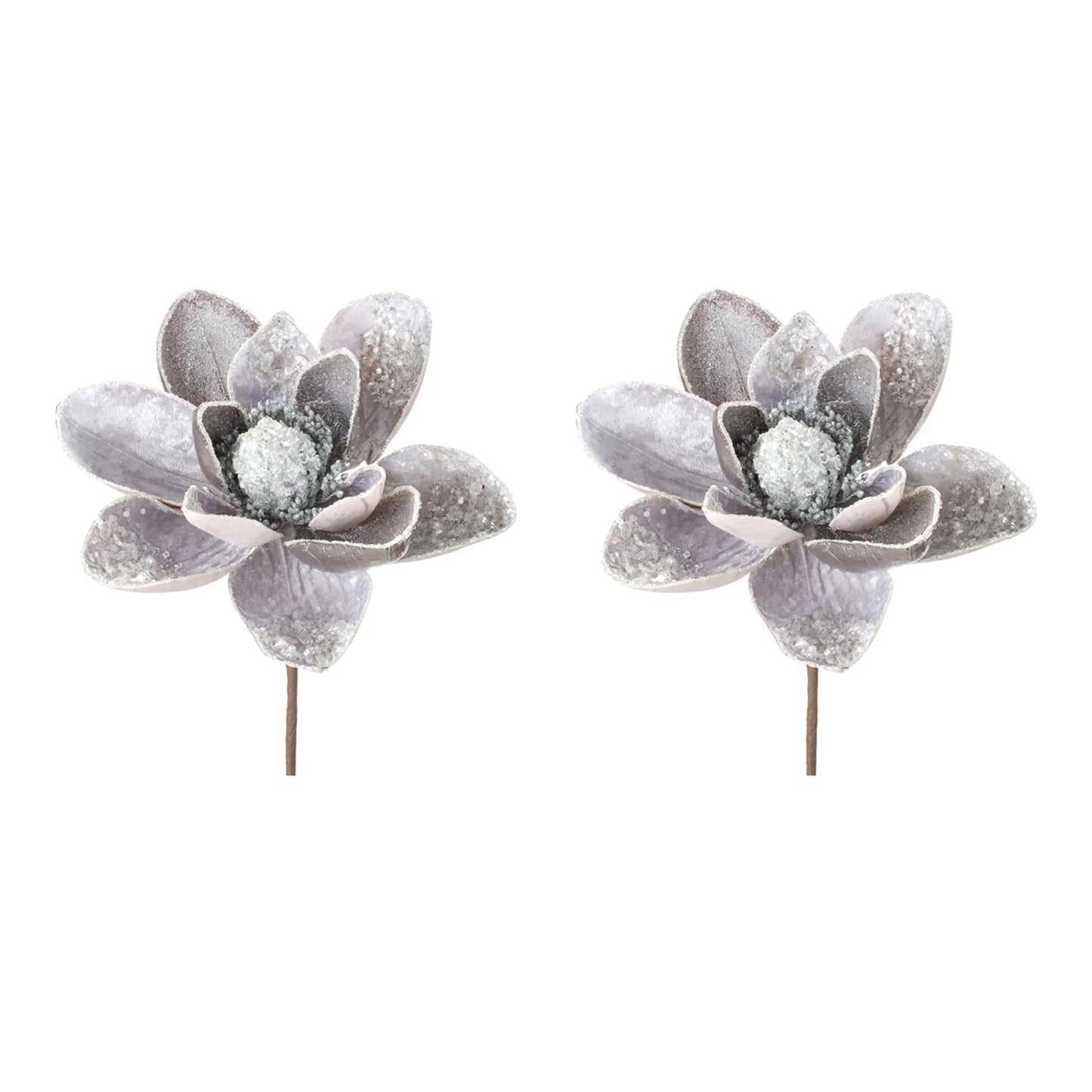 Glittered Magnolia Flower Stem