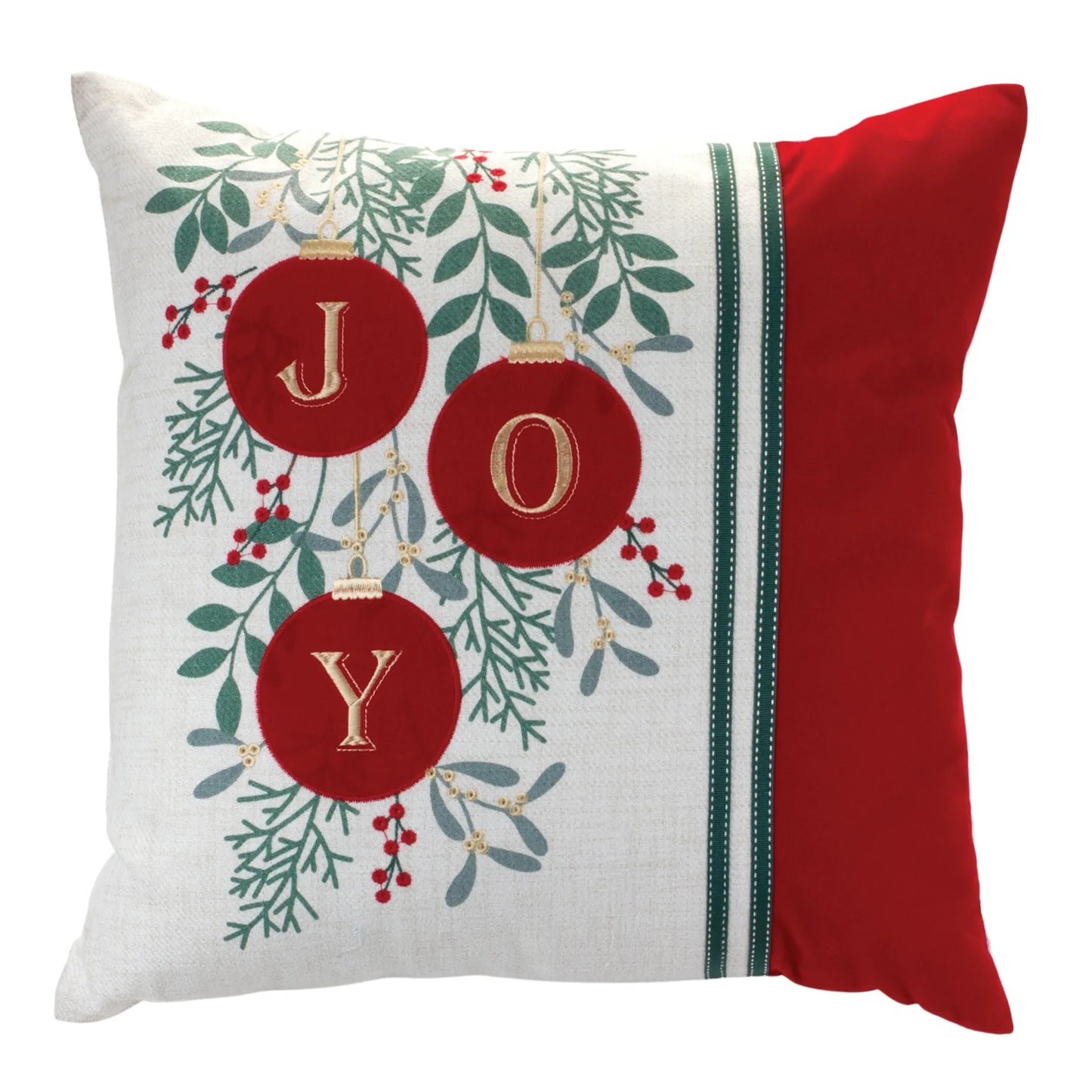 Joy Ornaments Throw Pillow