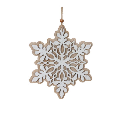 Wood Snowflake Ornaments