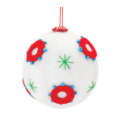 Whimsical Fabric Ball Ornament