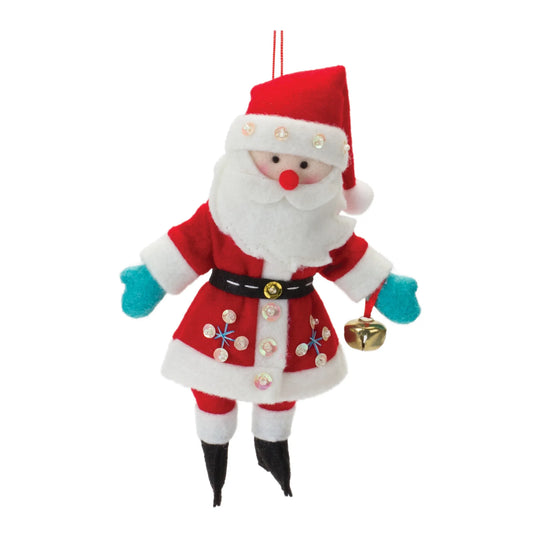 Plush Santa Ornament