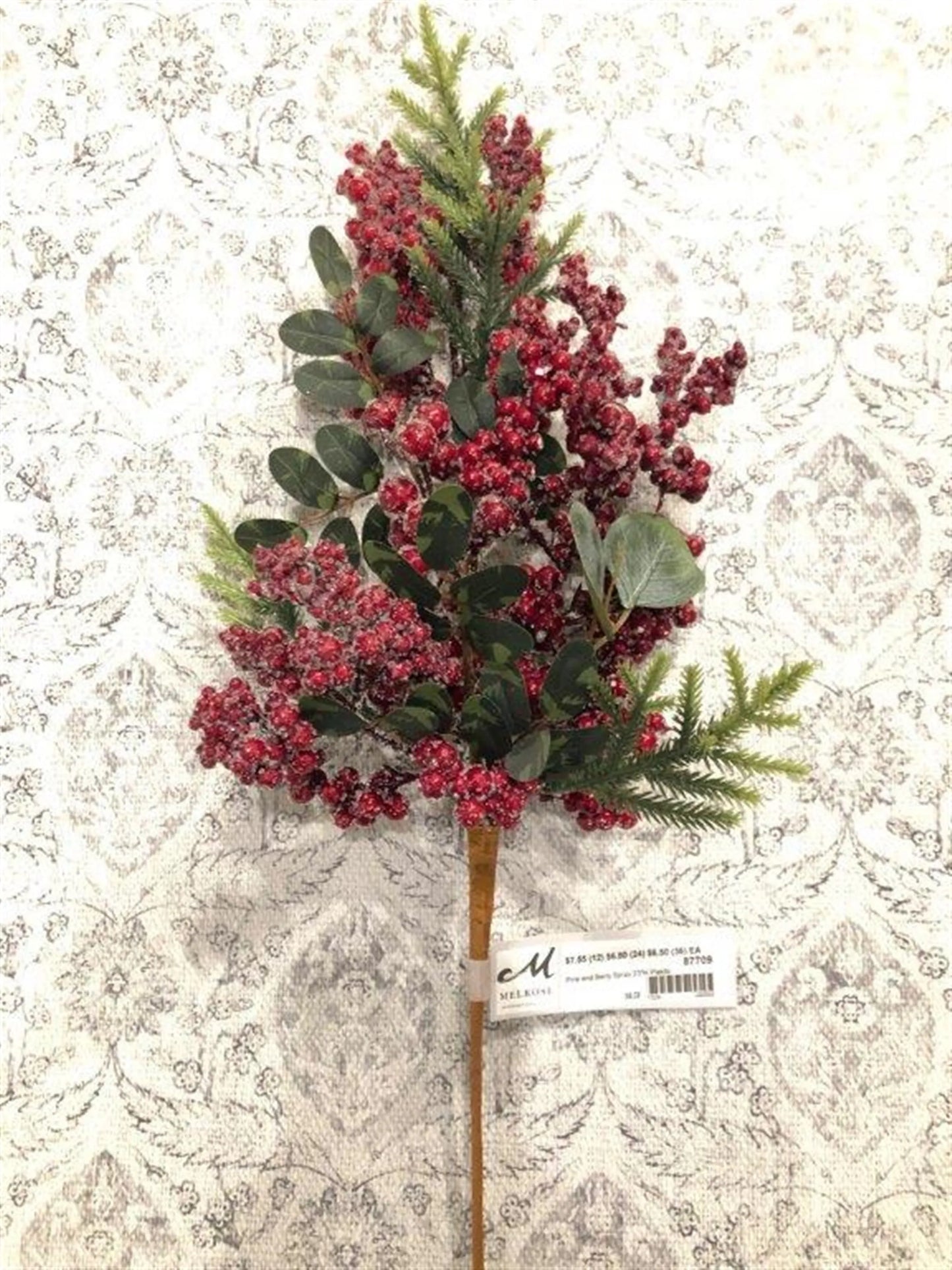 Frosted Berry and Pine Spray