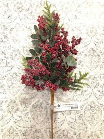 Frosted Berry and Pine Spray