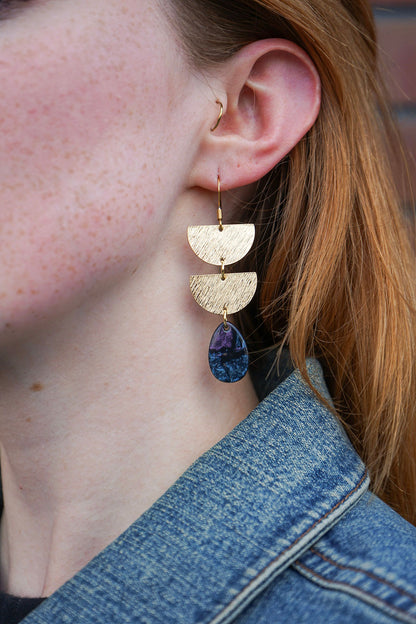 Aria Earrings - Midnight Shimmer