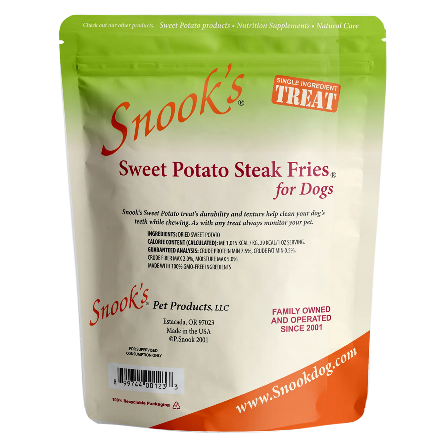 Sweet Potato Dog Steak Fries - Steak Fry shaped pieces