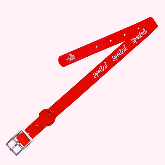 "Spoiled" Red Silicone Collar