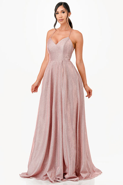 back lace up glitter gown for prom, quinceanera, special occasion