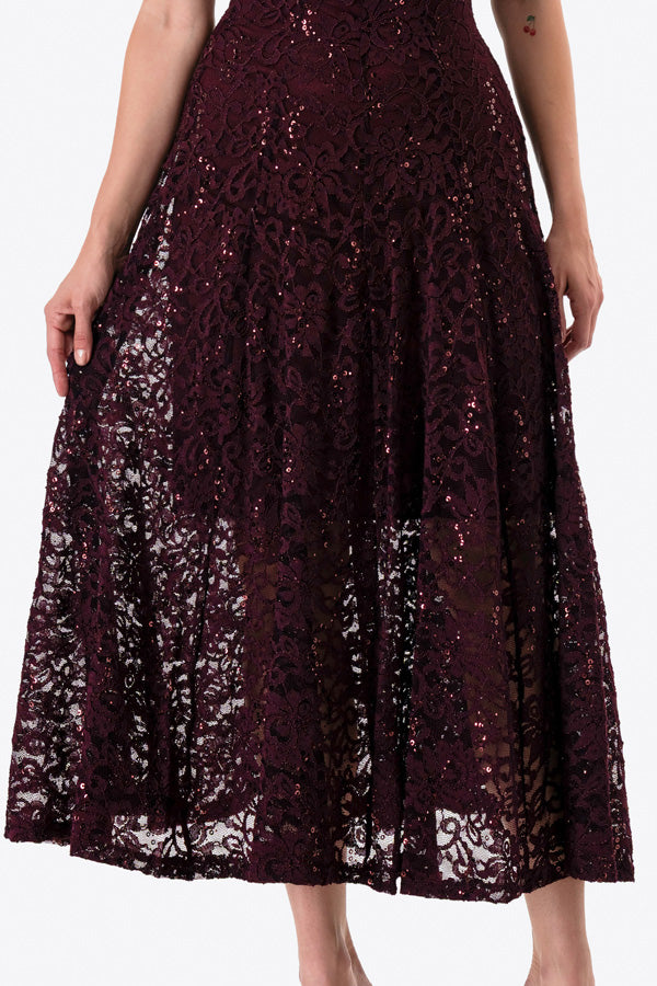 Butterfly sleeve lace dress