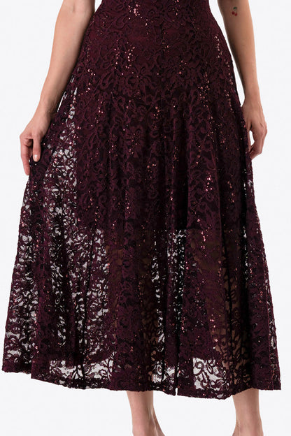 Butterfly sleeve lace dress