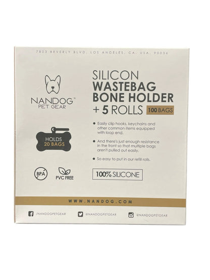 NANDOG Silicon Waste Bag Bone Holder Kit +5 Rolls