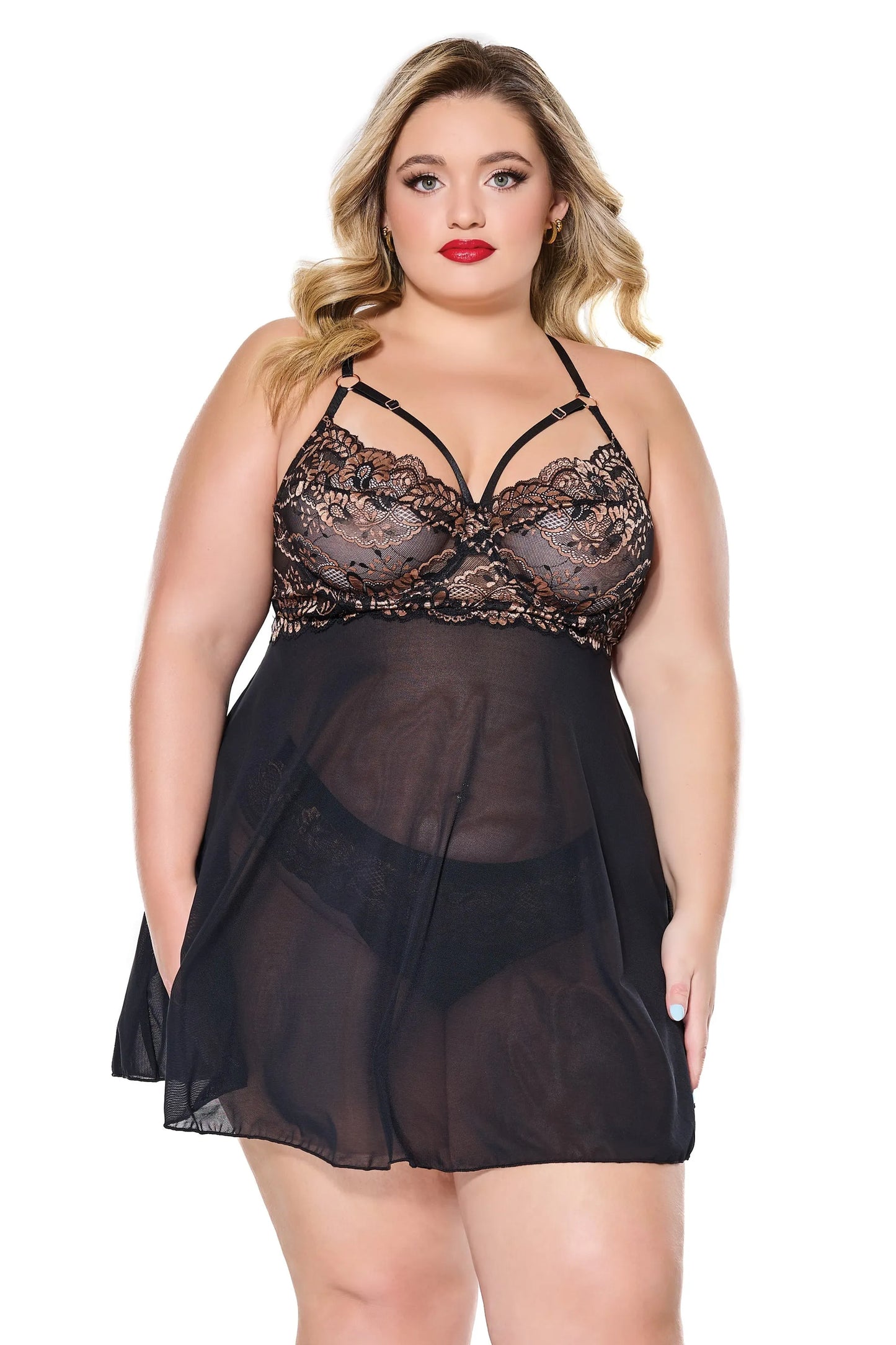 Ember Glow  Babydoll & Thong