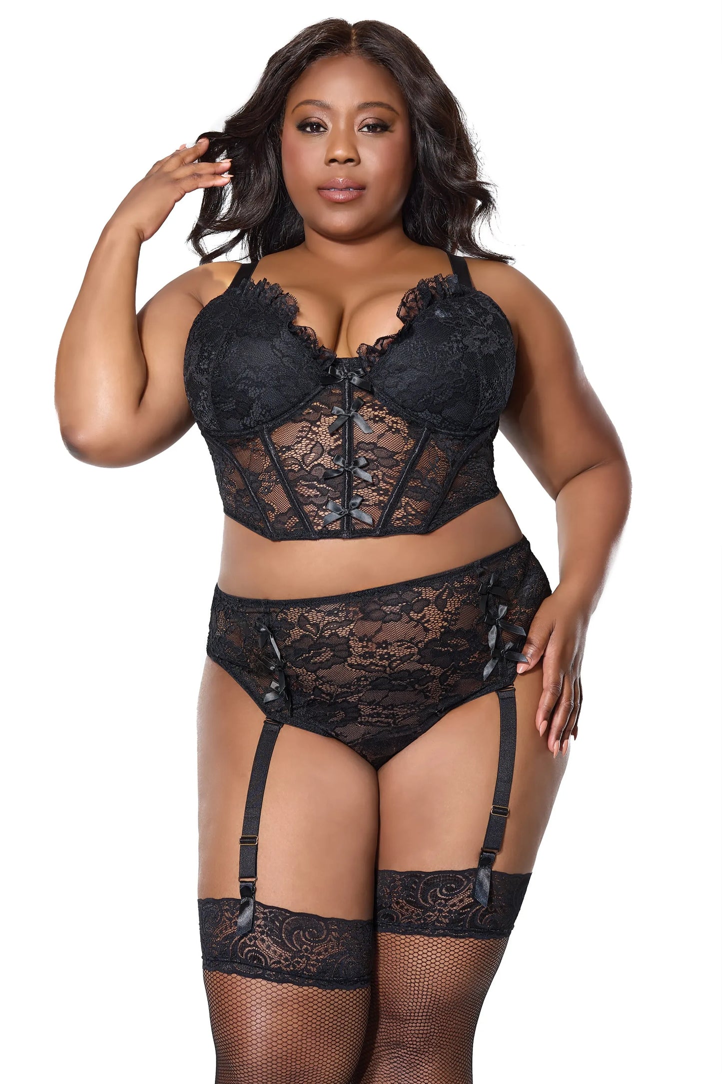 At Last Cropped Bustier & Panty Set