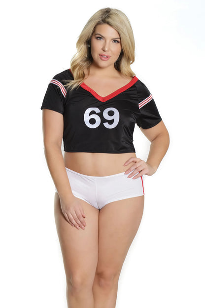 Touch Down Crop Top & Booty Shorts