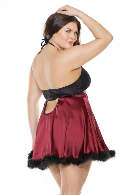 Sweet Bordeaux Babydoll Set