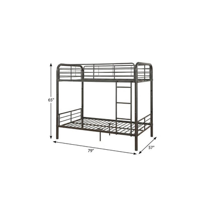 Gunmetal Full Over Full Metal Bunk Bed