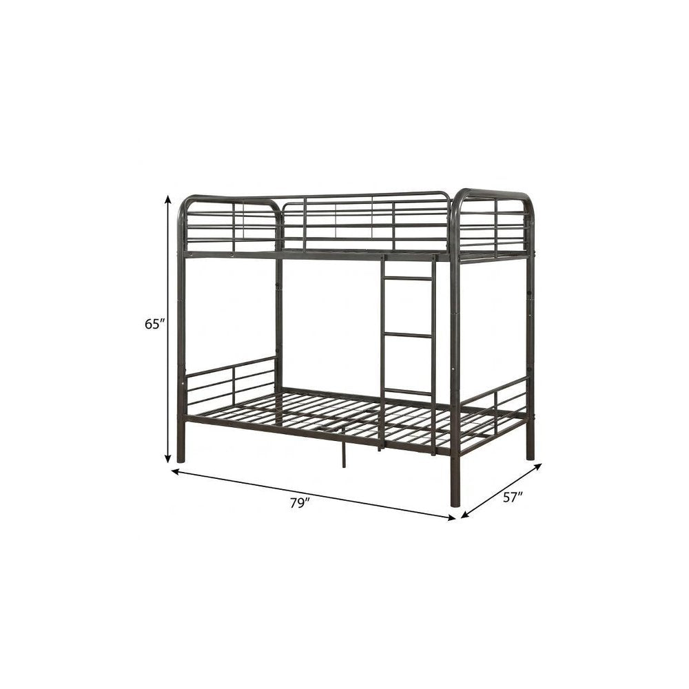 Gunmetal Full Over Full Metal Bunk Bed