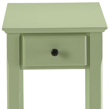 23" Pale Green Single Drawer End Table
