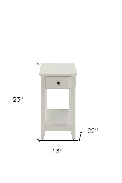 23" Pale Green Single Drawer End Table