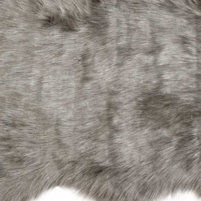 2' X 3' Gray Faux Sheepskin Area Rug