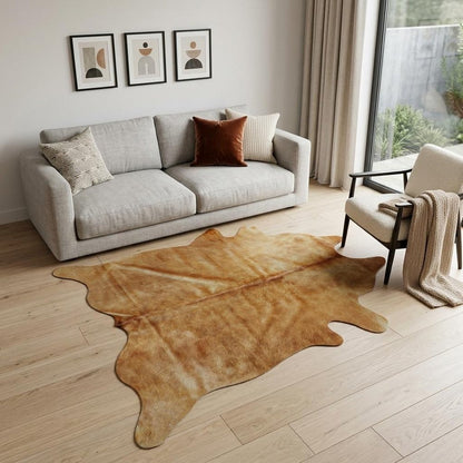 6' X 7' Natural Cowhide Area Rug