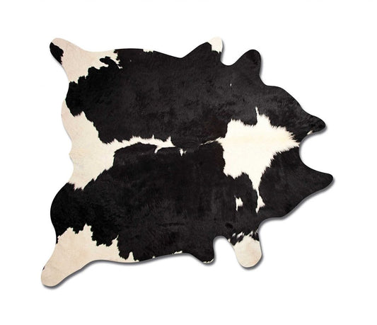 6' X 7' Tan And White Cowhide Cowhide Print Area Rug